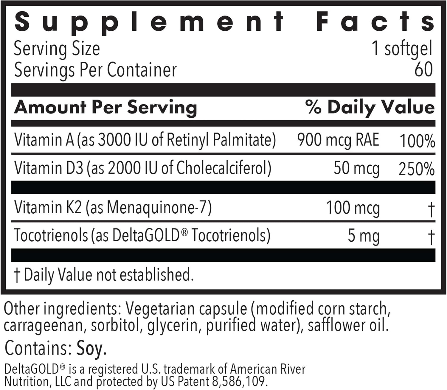 Allergy Research Group Vitamin D3 Complete 5000 with Vitamin A & K2 - görsel 2