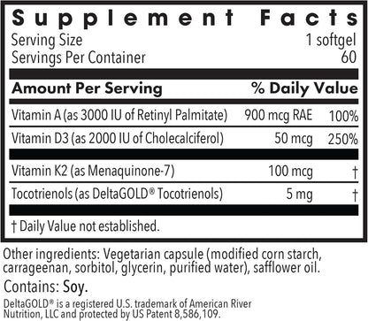 Allergy Research Group Vitamin D3 Complete 5000 with Vitamin A & K2