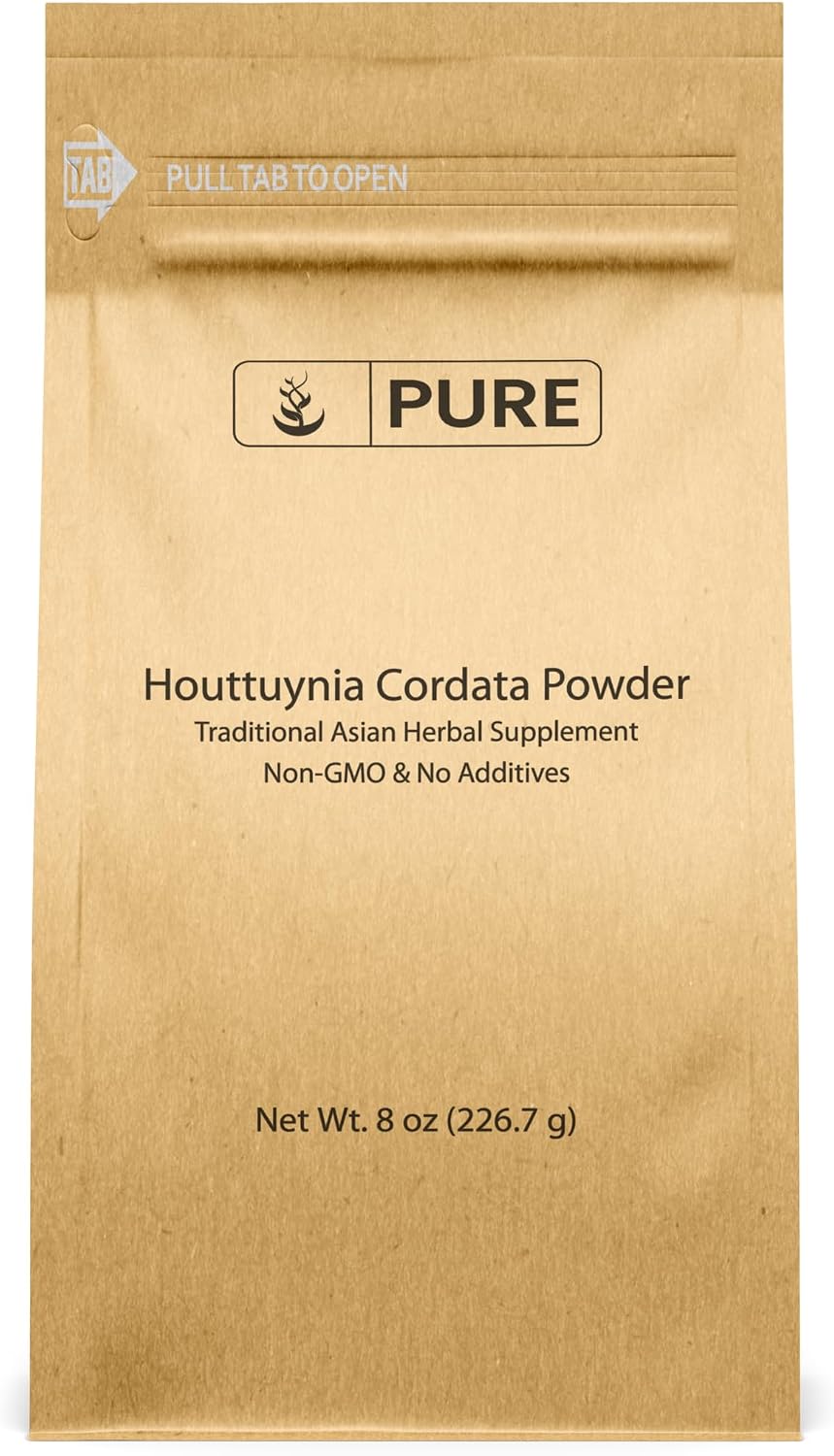 Pure Original Ingredients Houttuynia Cordata (227g) – Traditional Asian Herbal Supplement, Fish Mint, Heart Leaf - görsel 1