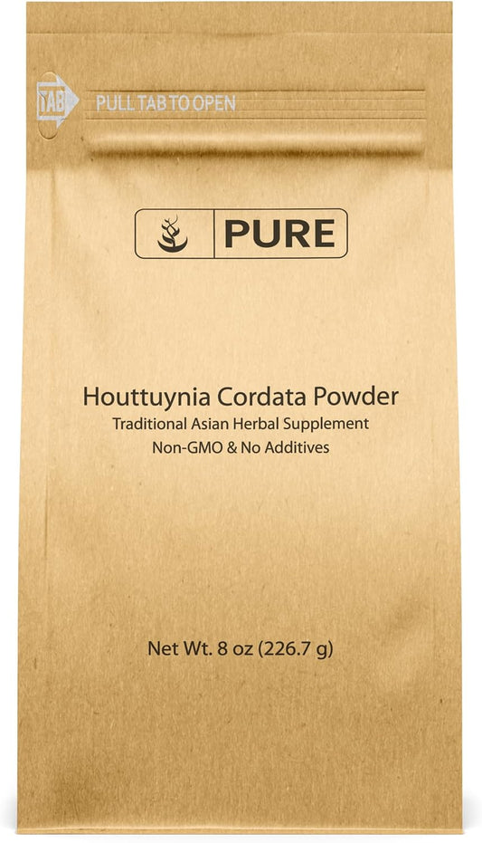 Pure Original Ingredients Houttuynia Cordata (227g) – Traditional Asian Herbal Supplement, Fish Mint, Heart Leaf