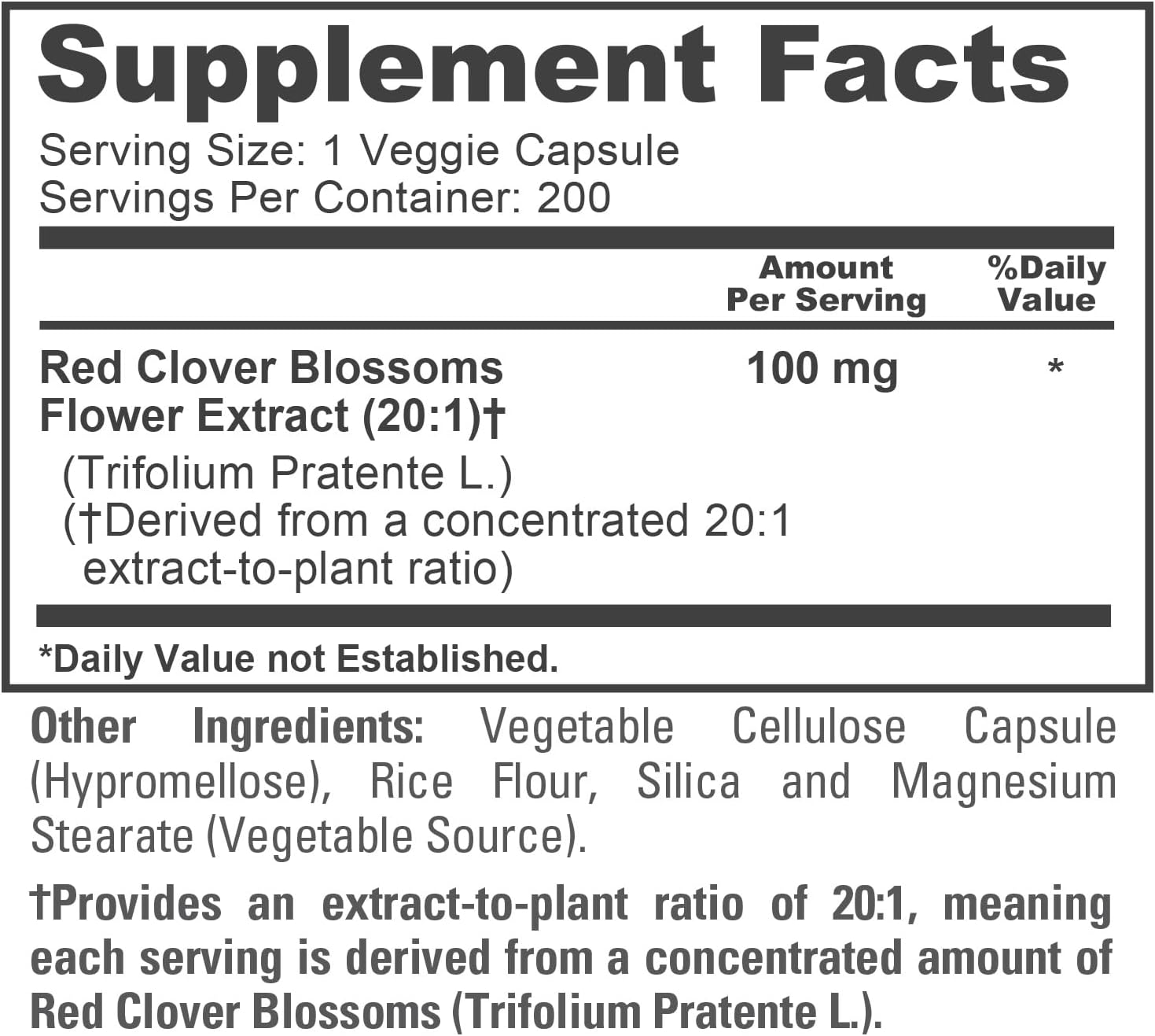 NusaPure Red Clover Blossoms Capsules, 100 mg, 200 Vegan Capsules - görsel 4