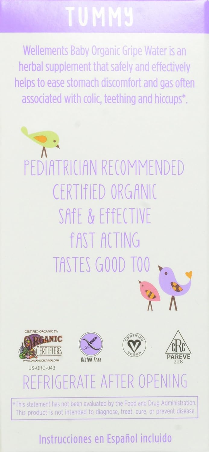 Wellements Organic Gripe Water for Tummy, 118 ml, Paediatrician Recommended to Ease Infant Stomach Discomfort and Gas - görsel 4