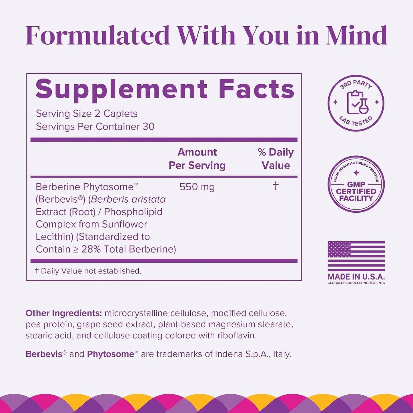BariMelts Berberine Phytosome 550mg – Contributes to Normal Metabolism & Blood Sugar Levels – 60 Smooth-Coated Caplets - görsel 2