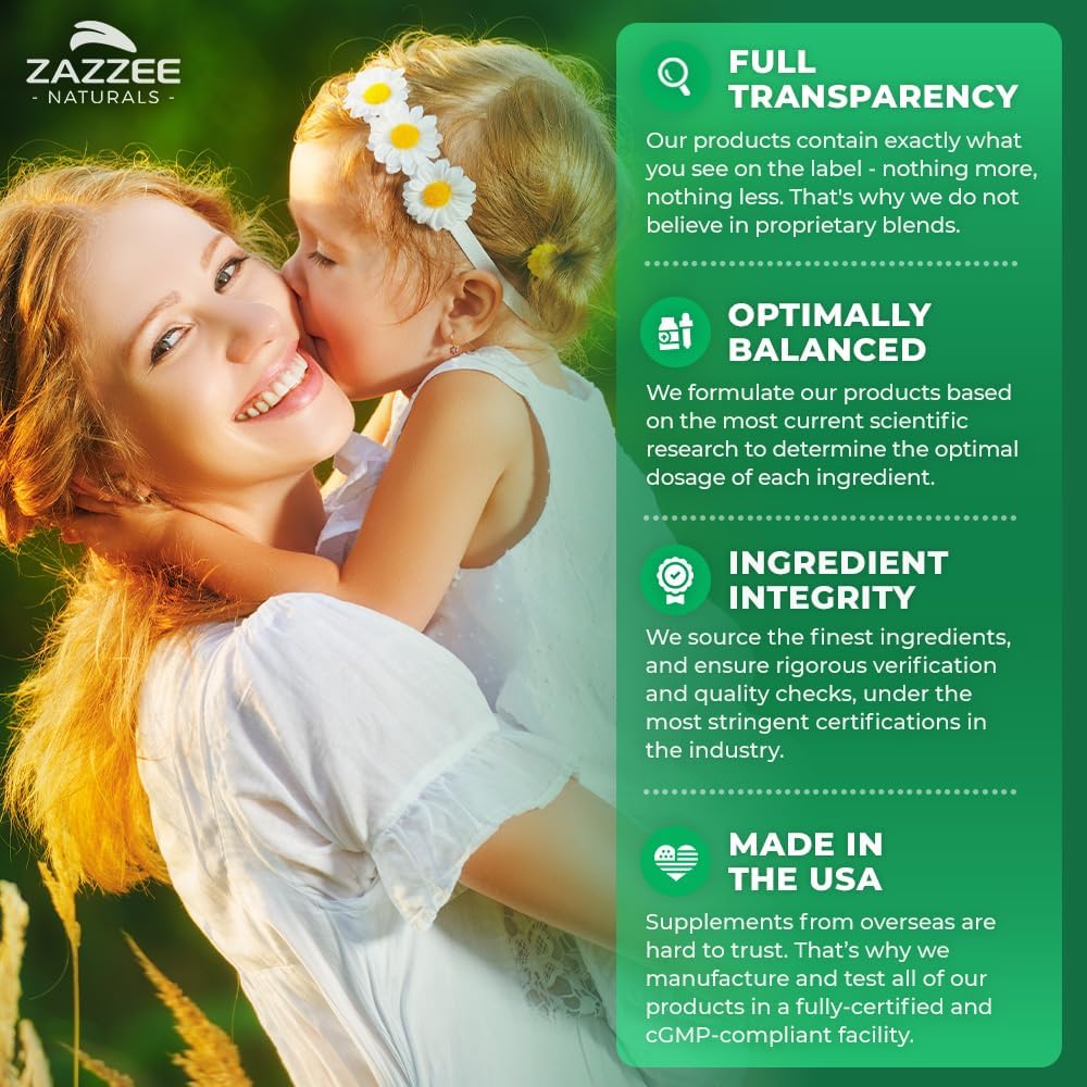 Zazzee D-Chiro-Inositol, 50 mg per Capsule, 90 Vegan Capsules, Ideal for 40:1 Ratio with Myo-Inositol, 3-Month Supply, 100% Vegetarian, Non-GMO - görsel 4