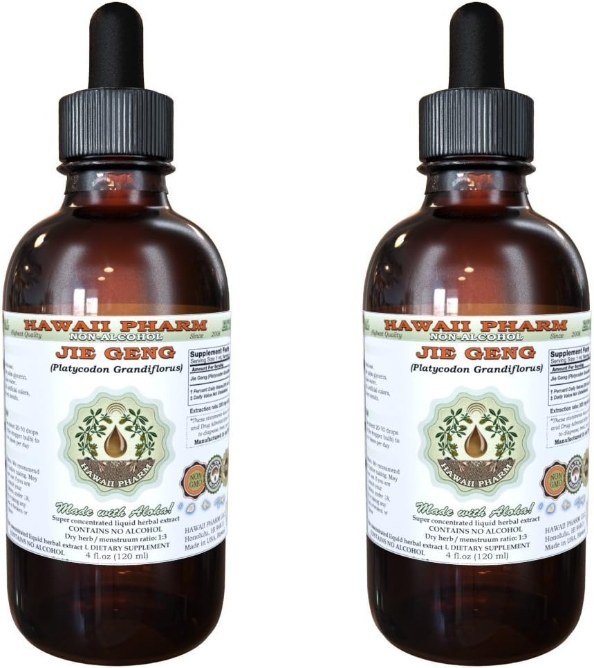 Jie Geng Alcohol-Free Liquid Extract - Platycodon Root Glycerite by Hawaii Pharm (4 x 118 ml) - görsel 10