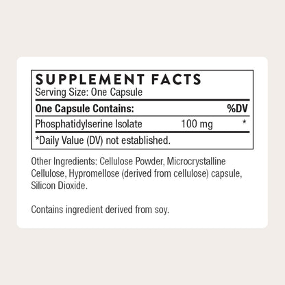 THORNE Phosphatidylserine – Cognitive Function & Stress Support Food Supplement – 60 Capsules