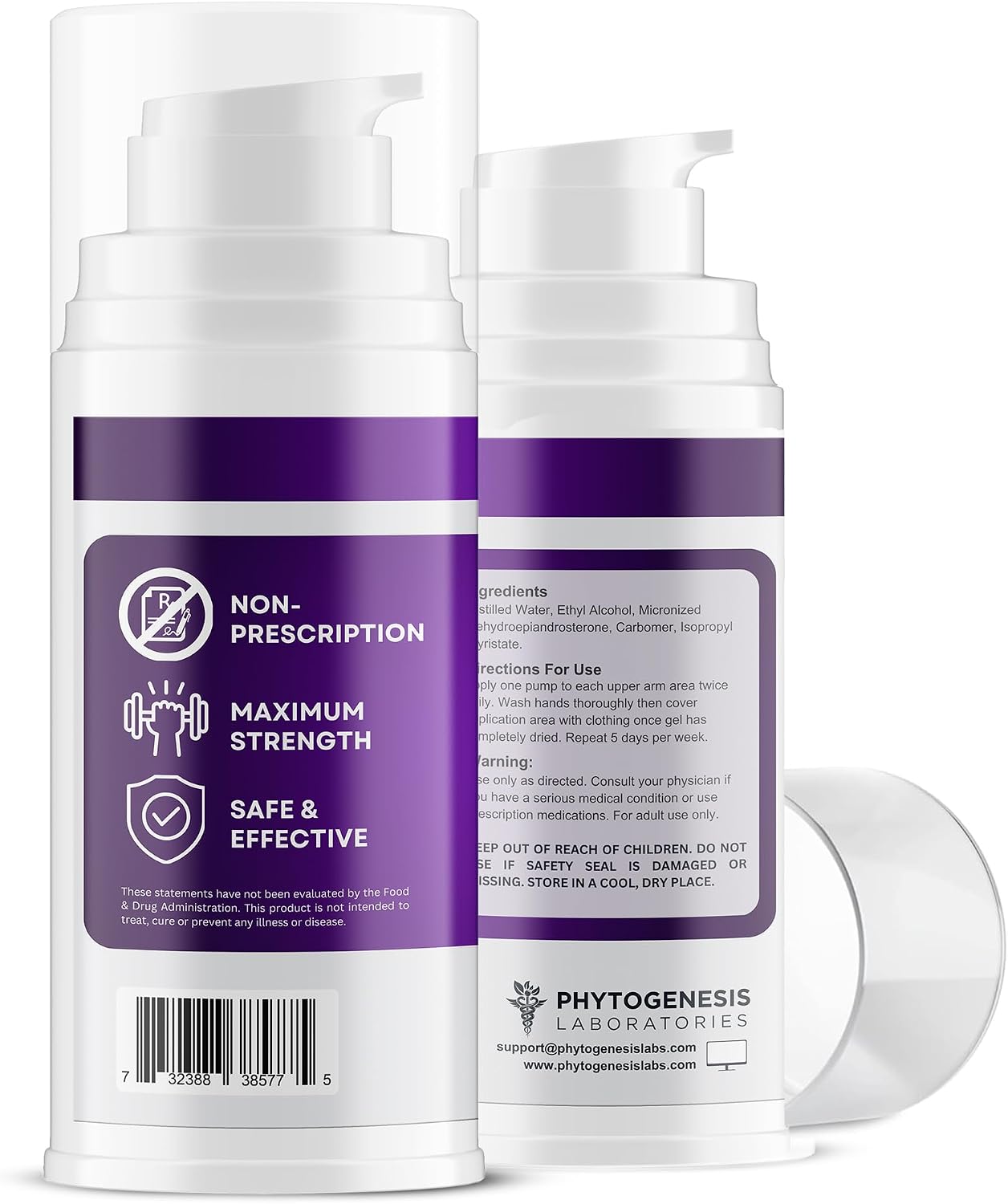 Phytogenesis DHEA 75 Topical Gel – 75 mg DHEA per Pump – One Month Supply - görsel 2