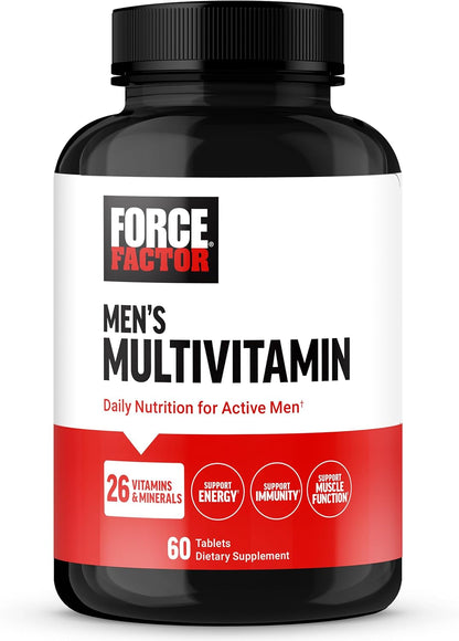 Force Factor Men’s Multivitamin - Multivitamin for Men Plus Amino Acids with 27 Vitamins and Minerals, Phytonutrients for Energy and Immunity, 60 Tablets