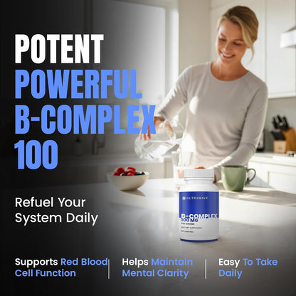 Nutra Wave Super B Complex – High Potency B Vitamins with Choline & Myo-Inositol