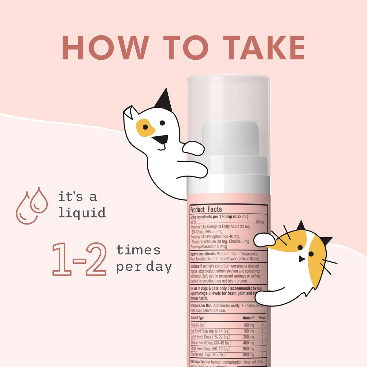 Bark & Whiskers Krill Oil Liquid Pump – Omega-3 for Cats & Dogs – 1.45 fl oz (186 Pumps) - görsel 5