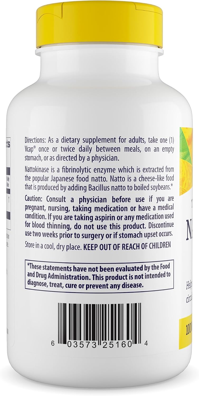 Healthy Origins Nattokinase 2,000 FU (100 mg) – Non-GM, Gluten-Free, Circulatory Support – 180 Vegan Capsules - görsel 3