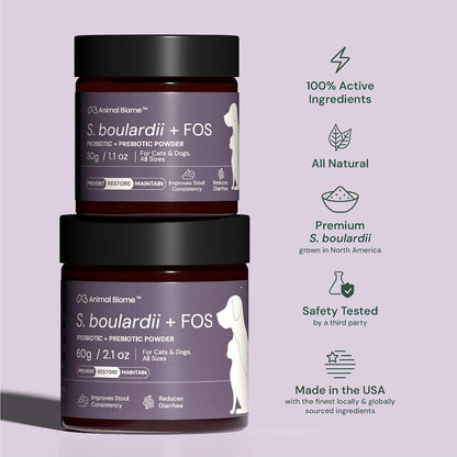 Animal Biome S. Boulardii + FOS Powder – Safe for Dogs and Cats: This flavourless powder is easy to mix into food. – Image 5
