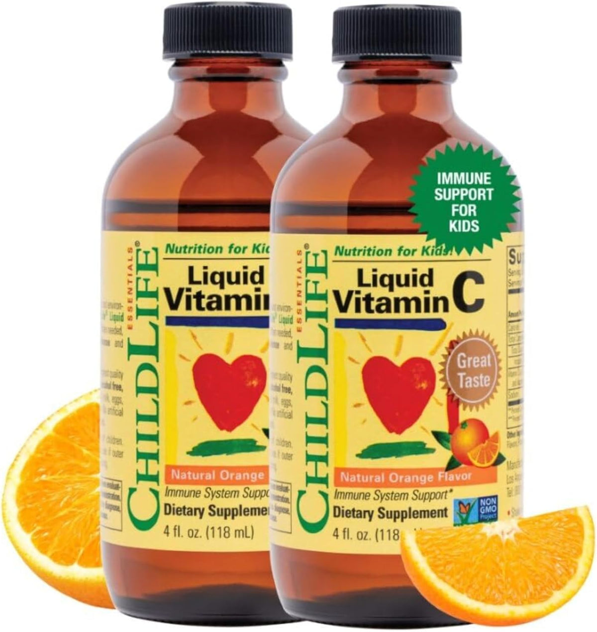 ChildLife Essentials Liquid Vitamin C for Children - Natural Orange Flavour, 4 fl oz (118 ml, 6-Pack) - görsel 10