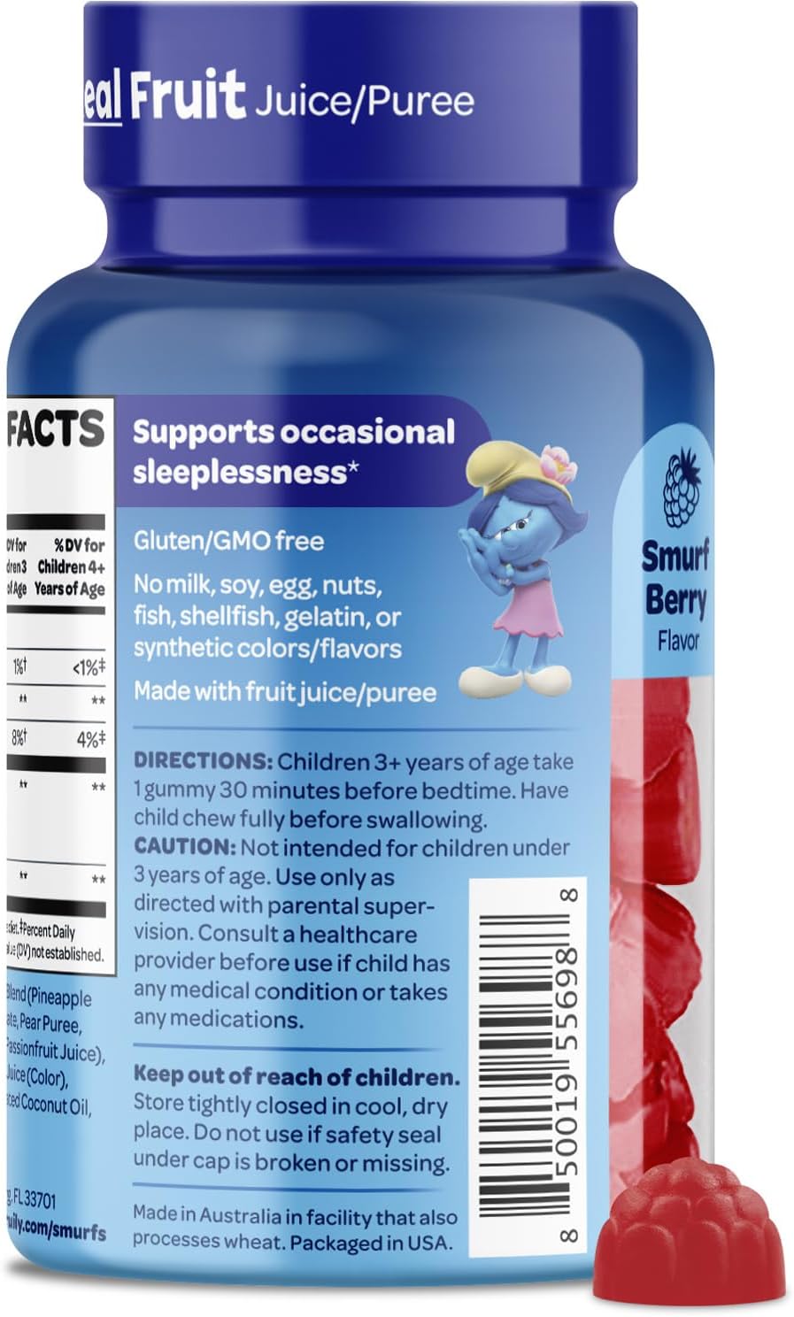 The Smurfs Melatonin Gummies for Children with Chamomile & Lemon Balm - 1mg, 50 Gummies - görsel 8