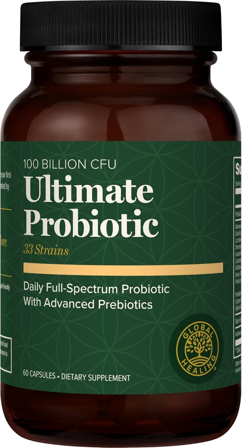 Global Healing Ultimate Probiotic Blend with Prebiotics – 75 Billion CFU (60 Capsules) - görsel 1