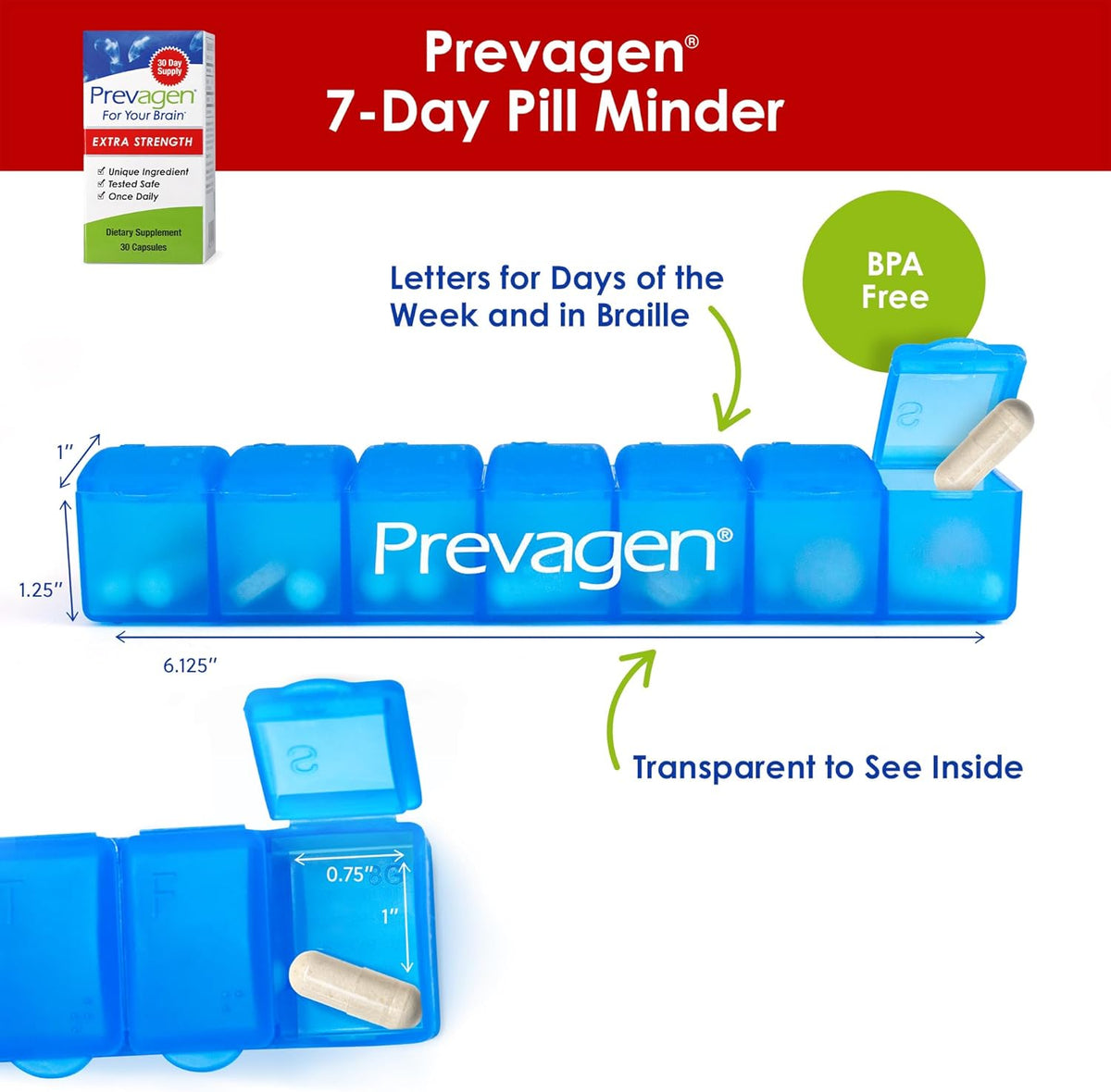 Prevagen Extra Strength - 30 Capsules (1 Month Supply) - Brain Supplement with Apoaequorin and Vitamin D3 - görsel 5