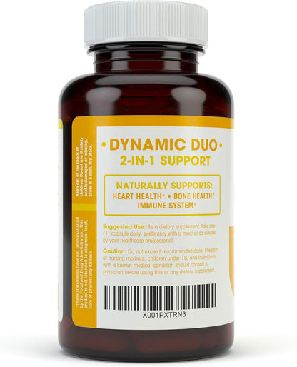 Vitamin D3 & K2 Supplement (5000 IU D3 + 100 mcg MK-7) – 60 Capsules