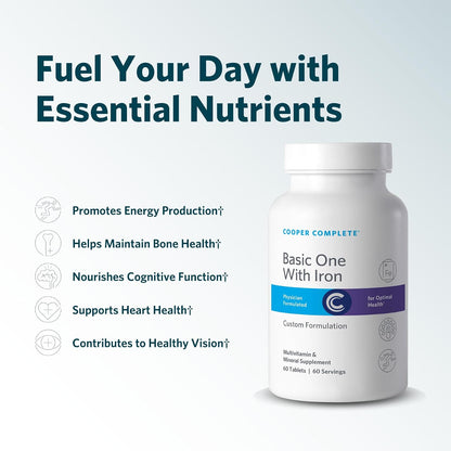Cooper Complete Basic One Multivitamin with Iron - 60 Tablets (Pack of 3)