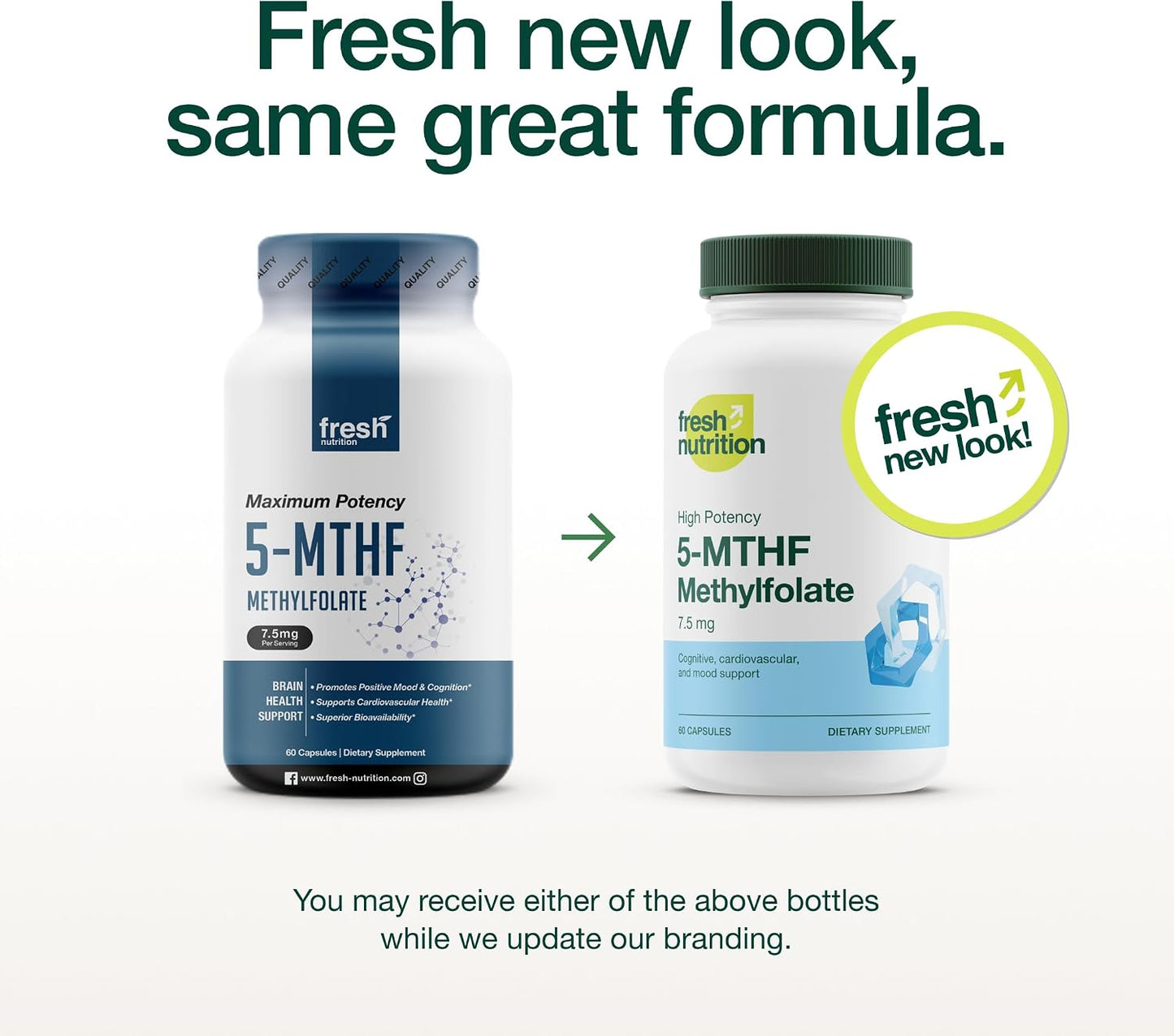 Fresh Nutrition L-Methylfolate 7.5 mg – 5-MTHF Methyl Folate – 90 Capsules - görsel 2