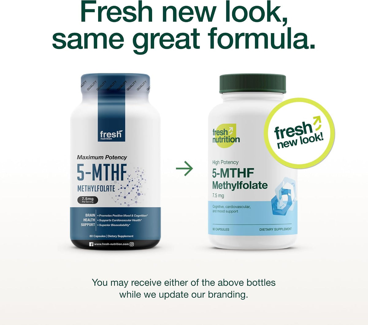 Fresh Nutrition L-Methylfolate 7.5 mg – 5-MTHF Methyl Folate – 90 Capsules - görsel 2