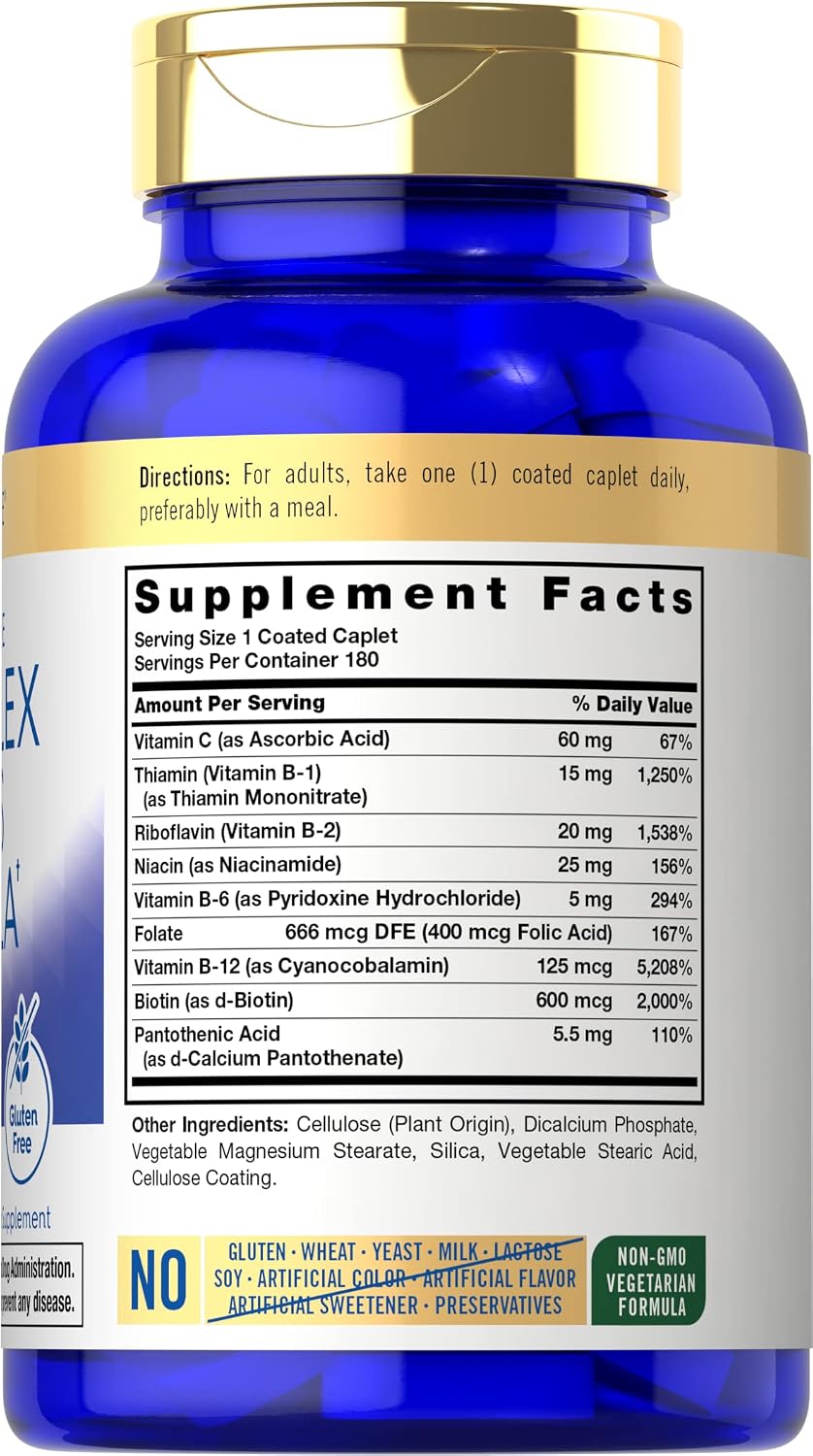 Carlyle Stress B Complex with Vitamin C, 180 Tablets - görsel 2