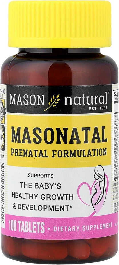 MASON NATURAL Masonatal Prenatal Formulation, 100 Tablets