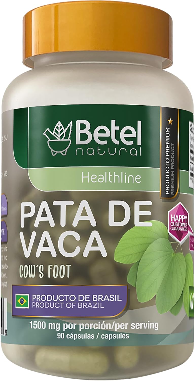 Betel Natural Pata de Vaca (Cow's Foot Herb) - 1500 mg, 100% Pure, Vegetarian Capsules - görsel 1