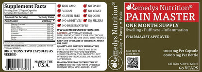 Pain Master | 1,000mg, 60 Vegan Capsules Traditional Herbal Food Supplement | Two Month Supply