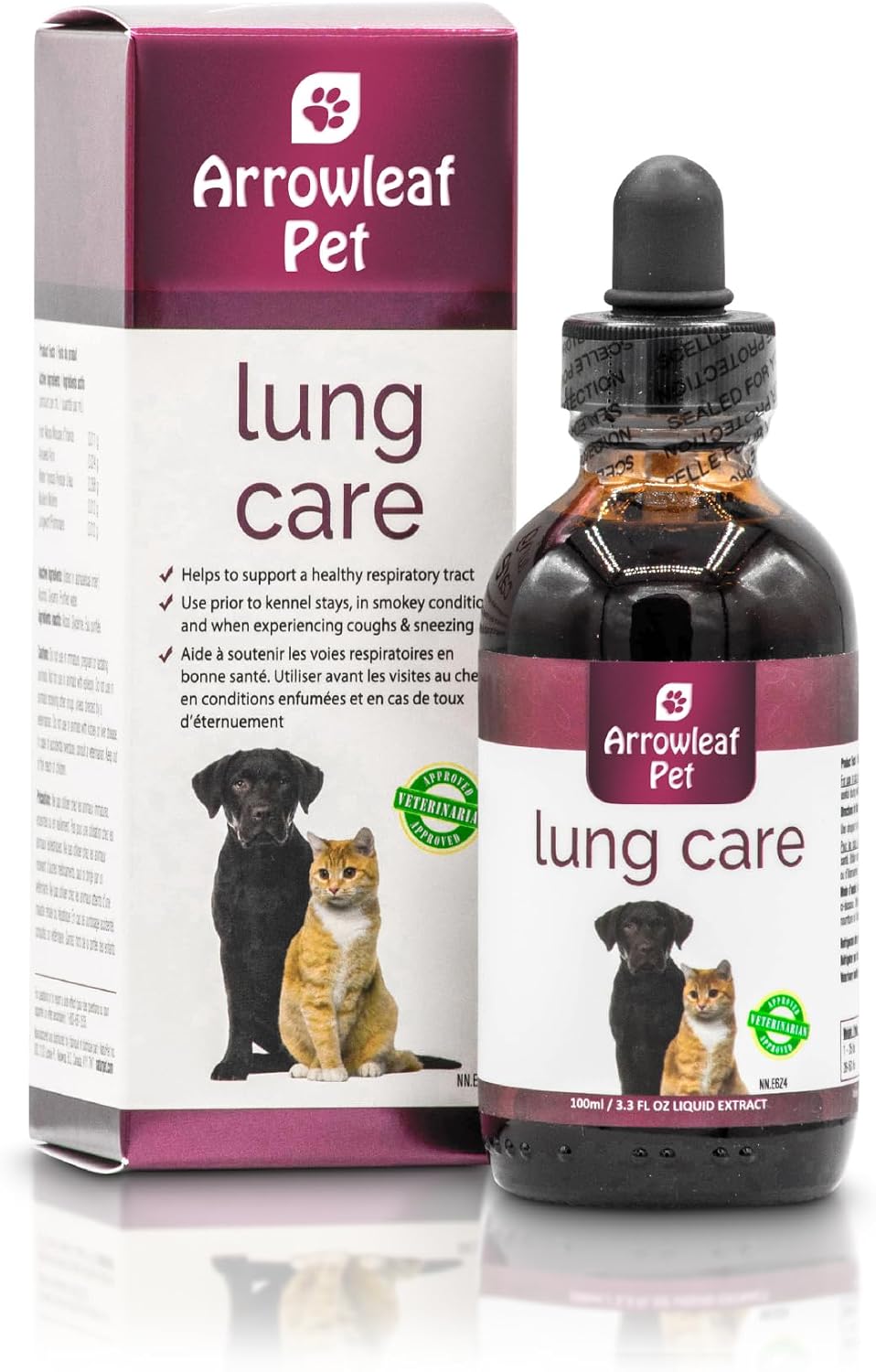 NaturPet Lung Care for Cats and Dogs | Respiratory Support Herbal Tincture (100 ml) - görsel 1