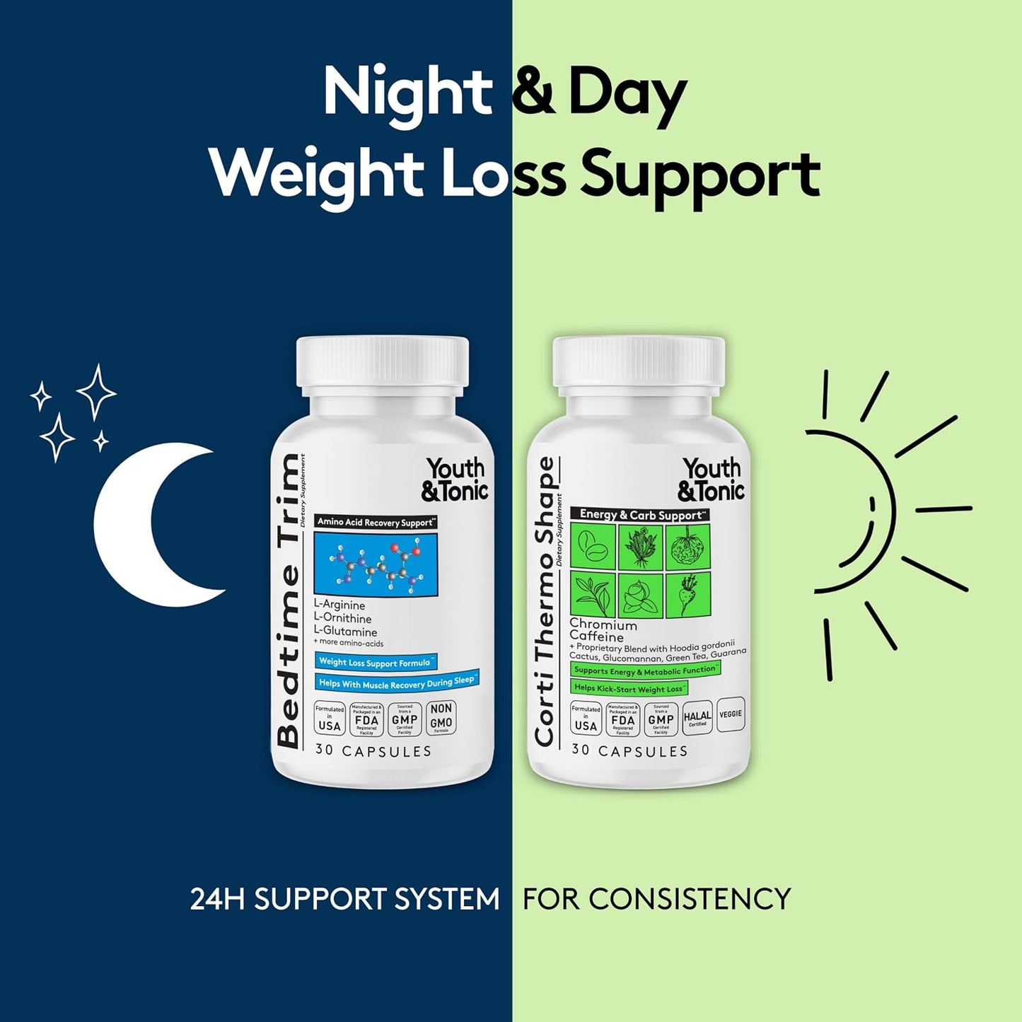 Youth & Tonic Bedtime Trim Weight Loss Capsules – Night-time Metabolism Support (30 Capsules) - görsel 8