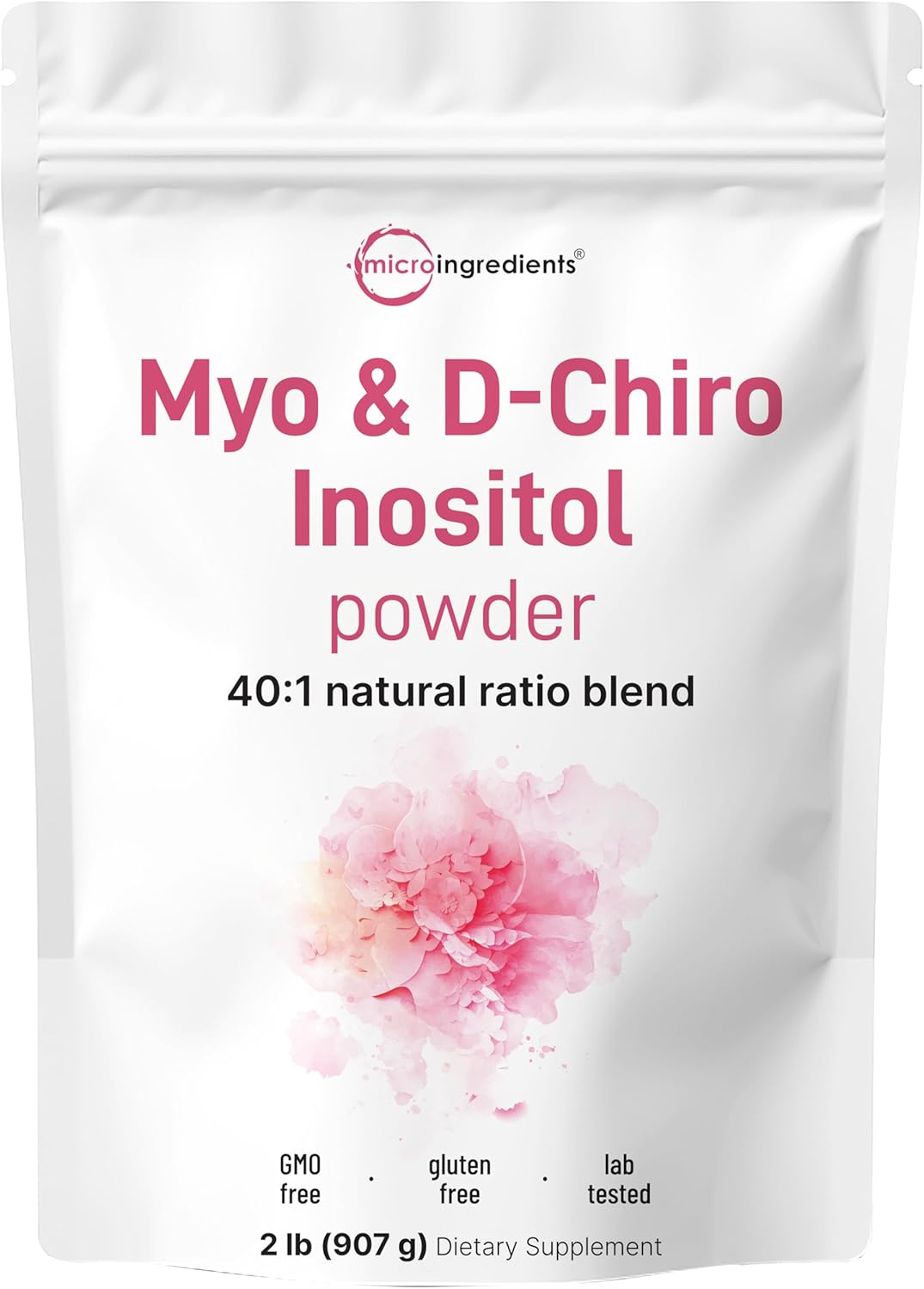 Micro Ingredients Myo-Inositol & D-Chiro Inositol Powder, 454g (221 Servings) | 40:1 Ideal Ratio | Non-GMO, Vegan, Filler-Free - görsel 9