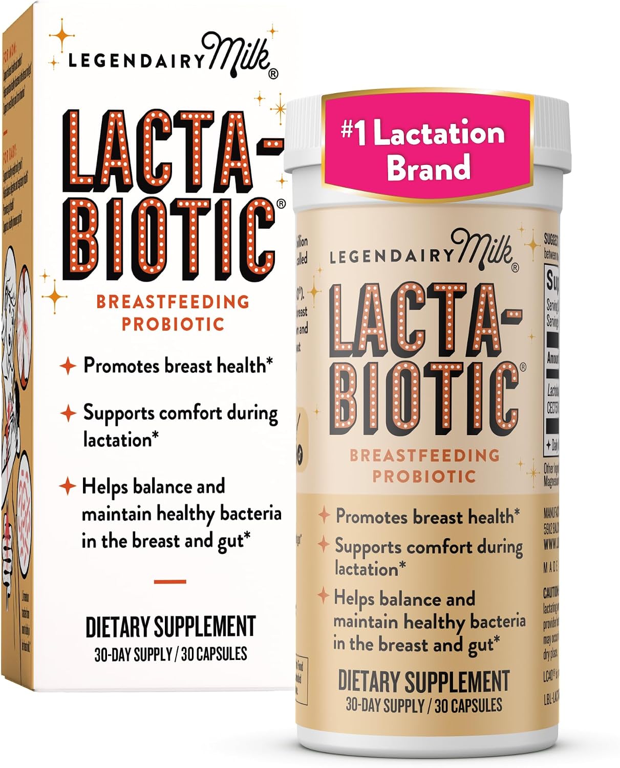 Legendairy Milk Lacta-Biotic Breastfeeding Probiotic - 30 Capsules - görsel 1