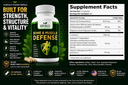 Green Valley Naturals Bone & Muscle Defence – Promotes bone density and structural strength – Vitamin K2 (as – Image 6