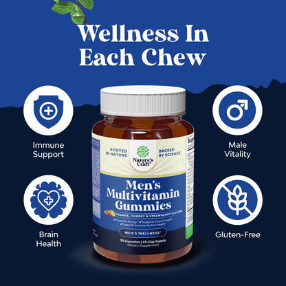 Natures Craft Daily Men's Multivitamin Gummies - 90 Count