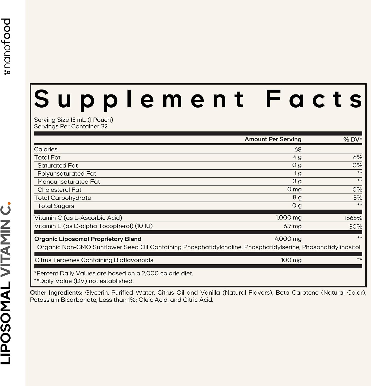 Codeage Liposomal Vitamin C Liquid - 1000mg with Essential Phospholipids, 32 Sachets - görsel 2