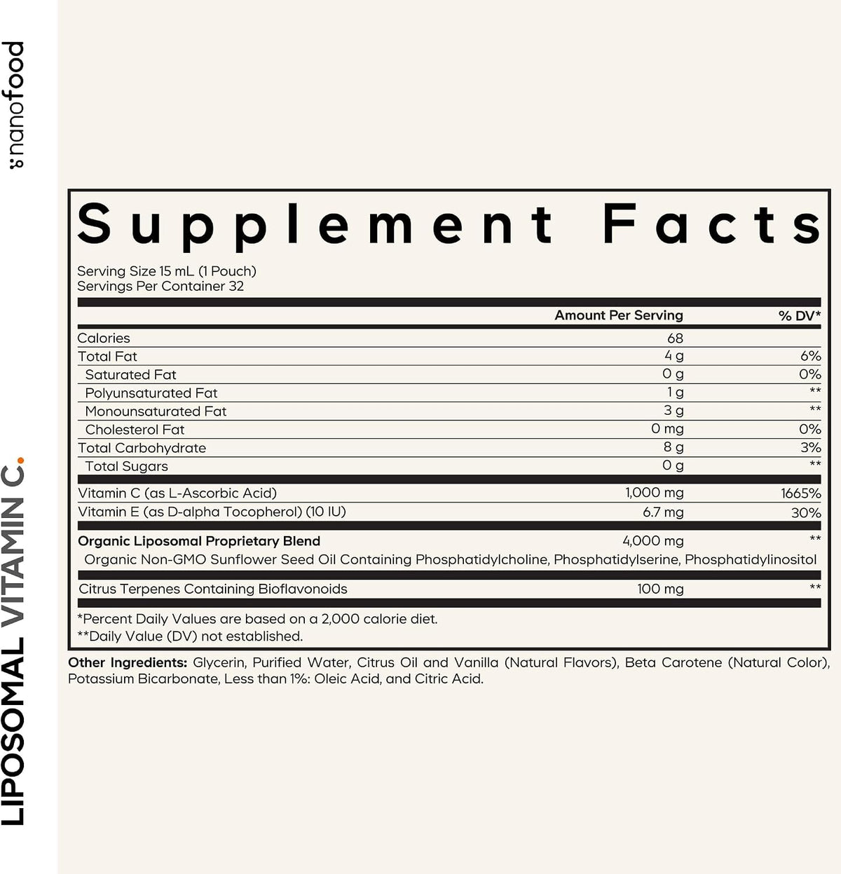 Codeage Liposomal Vitamin C Liquid - 1000mg with Essential Phospholipids, 32 Sachets - görsel 2