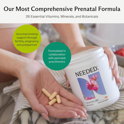 Needed Prenatal Multivitamin with Citrus Scent – Complete Prenatal Support for Before, During and After Pregnancy – 26 Essential Nutrients (30 Day Supply)
