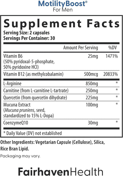 Fairhaven Health FertilAid for Men, MotilityBoost, and CountBoost Combo
