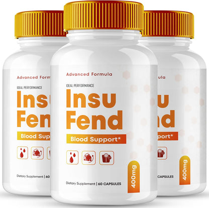Insufend Blood Support Capsules - Maximum Strength, All-Natural Support for Healthy Circulation & Stable Levels (3 Pack)