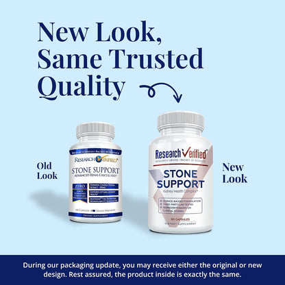 Research Verified Stone Support – Optimal Kidney Stone Defence with Chanca Piedra, Crataeva Nurvala, BioPerine – 360 Vegan Capsules