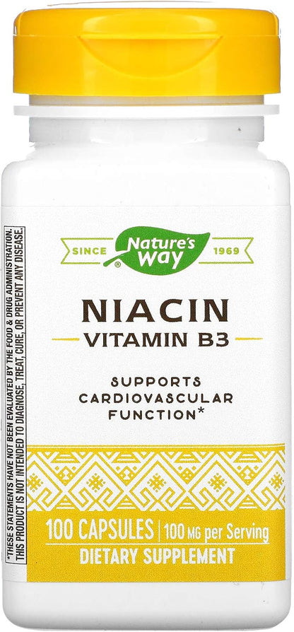 Nature's Way Niacin 100mg 100 Capsules