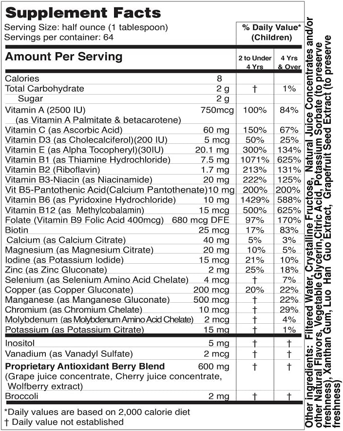 Children's Super Multivitamins and Minerals - Liquid Food Supplement, 946 ml - görsel 9