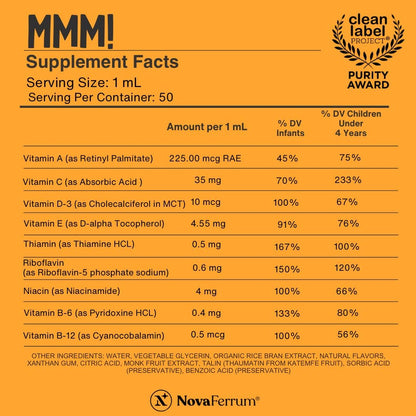 NovaFerrum MMM Multivitamin for Infants, Toddlers and Children - 50 ml