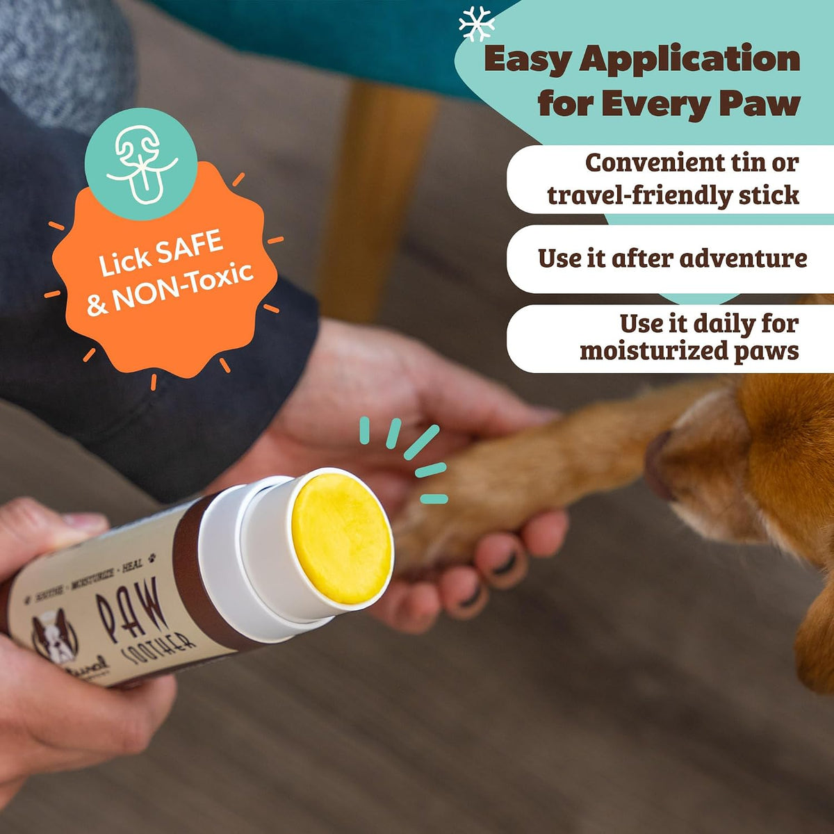 Natural Dog Company Paw Soother Balm Bundle (2 oz Tin & Travel Stick) - görsel 1