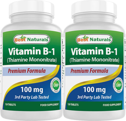 Best Naturals Vitamin B1 (Thiamine Mononitrate) 100 mg, 120 Tablets – Image 9