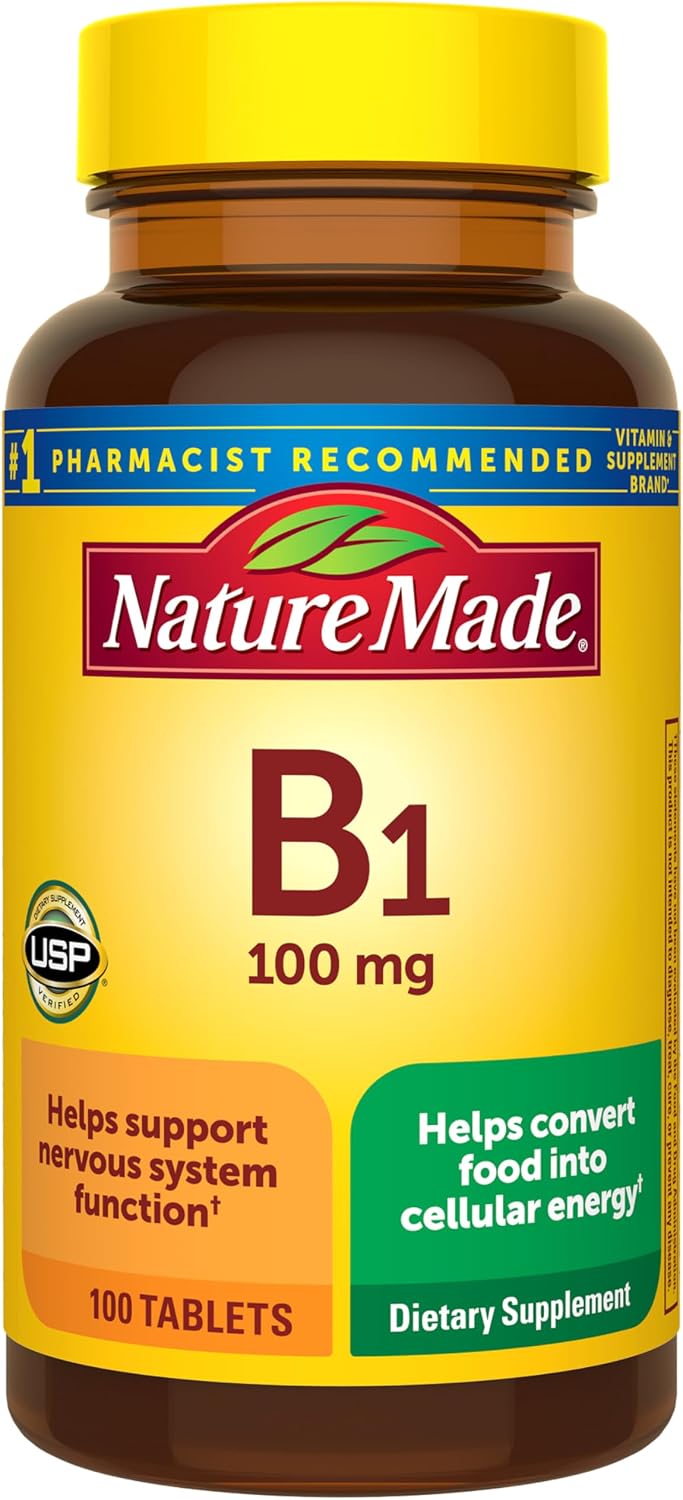 Nature Made Vitamin B1 (Thiamine) 100 mg, 100 Tablets (Pack of 3) - görsel 6