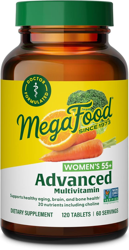 MegaFood Multi for Women 55+ - Multivitamin for Health and Vitality - 60 Tablets