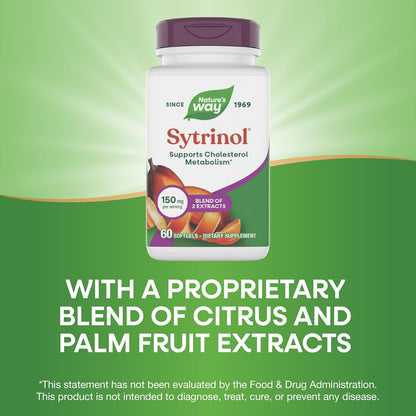 Nature's Way Sytrinol Cholesterol Support - Premium Blend, 60 Softgels