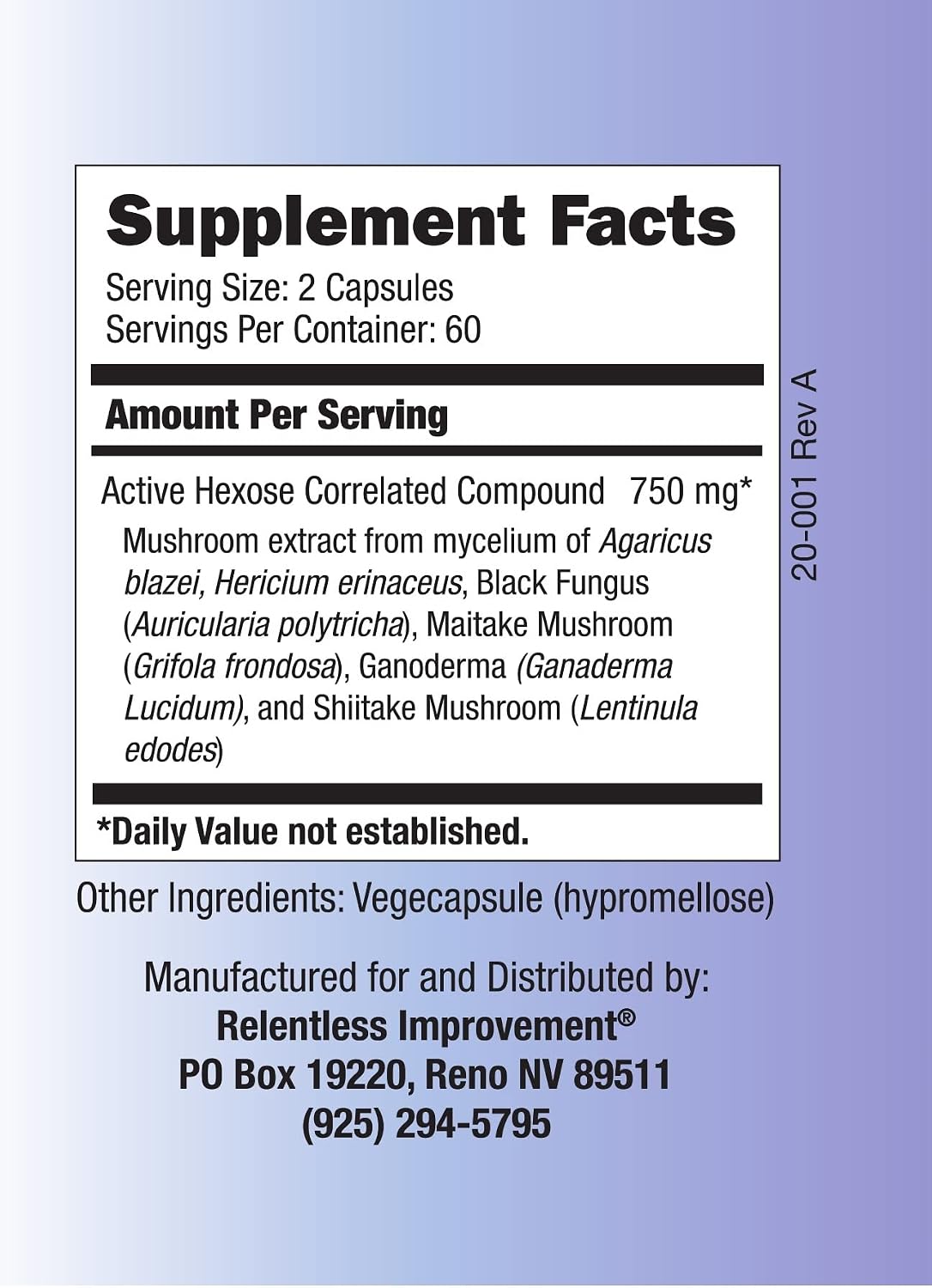 Active Hexose Correlated Compound Natural Immune Support Mushroom Extract Blend, 120 Capsules - görsel 4