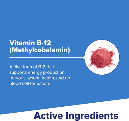 Superior Source No Shot Methylcobalamin B-12 1,000 mcg – Vitamin B-12 to Support Energy Metabolism, Nervous System Function & Overall Health – Sublingual Tablets for Fast Absorption – 60 Dissolving Tablets
